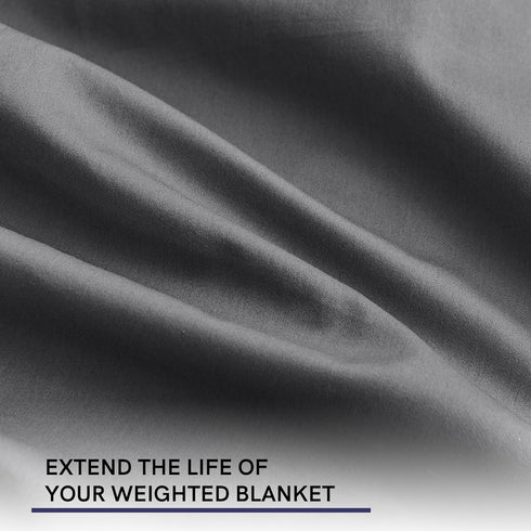 YnM Exclusive Cotton Duvet Cover for Weighted Blankets (Dark Grey, 41"x60")...
