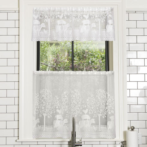 Heritage Lace, White Farmhouse 60x24 Tier, 60"x24"...
