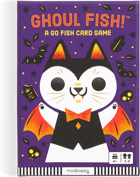 Mudpuppy Ghoul Fish! – A Spooky Ghost Cat Version of Classic Kids Go Fish Card Game with Color Matching and Pattern Recognition for Children...