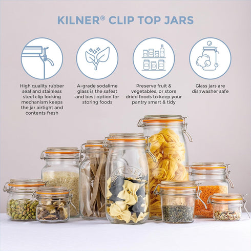 Kilner Round Swing Top Glass Jar | 12 oz...