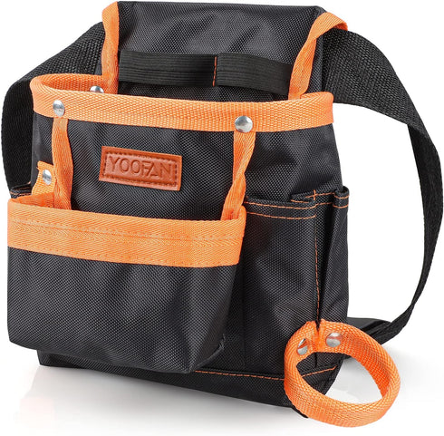 YOOFAN Tool Pouch - Tool Belt for Electrician Carpenter Construction Technician Gardening, Work Accessories for Men and Women, Orange...