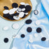 PH PandaHall 48pcs 4 Size Flatback Fabric Covered Button Black White Fabric Metal Shank Buttons Craft Buttons for Suits Gowns Blouses Shirts DIY S...