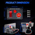 12V Ignition Switch Panel, Race Car Ignition Switches with Push Button Engine Starter Switch Panel, Racing Switch Panel Carbon Fiber LED Ignition ...