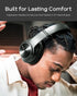 DOQAUS Bluetooth Headphones Over Ear, 90 Hours Playtime Wireless Headphones with 3 EQ Modes, Noise Isolating HiFi Stereo Headphones with Deep Bass...