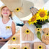 Syhood 12 Pieces Sunflower Burlap Bow 3 Inch Summer Artificial Handmade Wreath Bow Fall Natural Sunflower Decor for Crafts Summer Fall Christmas T...