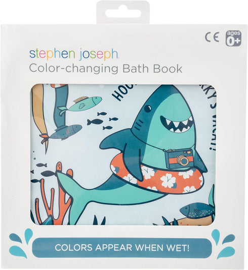 Stephen Joseph, Floating Color Changing Bathtime Book, Toddler Bath Toys, Shark...