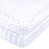 Changing Pad Cover 2 Pack - Baby Cradle Sheet with 100% Jersey Cotton - Changing Pad Covers for Boys, Newborn Essentials (Blue Stars & Stripes)...