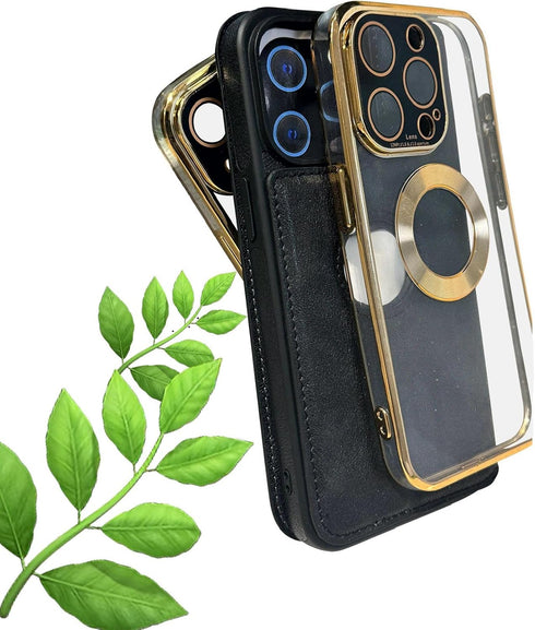 JALYA'S Compatible with MagSafe, for Apple iPhone 15 Pro case, Phone case iPhone 15 pro Gold...