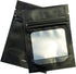HANSER | Smell Proof Odorless Mylar Resealable Foil Pouch Bags with clear Window | Stand up bottom | Airtight | matte black | 100 Pieces | 3x4 inc...