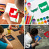 20 PCS Animal Stencils for Kids, 8 x 8 Inch ViikiFain Sidewalk Chalk Stencils Colorful Drawing Stencils with 5 Pcs Scratch Paper Reusable DIY Craf...