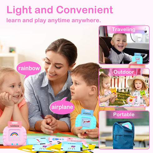 Sensory Toys Montessori Toys for 2 3 4 5 6 Year Old Speech Therapy Materials Autism Toys 192 Cards 384 Sides ABC 123 Sight Words Toddler Toys Educ...
