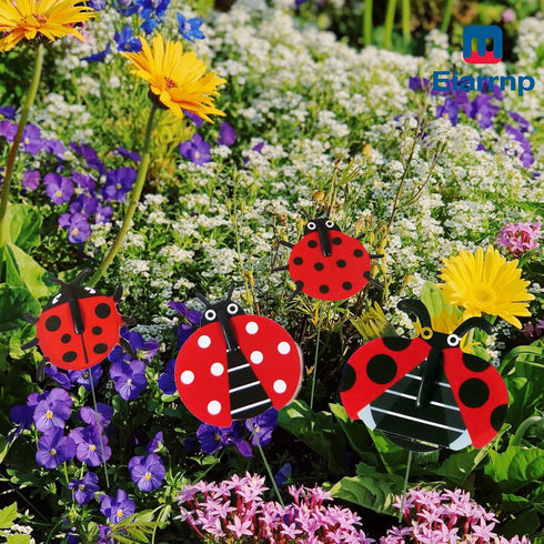 3D Decorative Ladybug Stakes Garden Ladybird Decorations for Yard Patio Lawn Plant Flower Pot Decor, 20 Pcs...