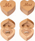 Strova Heart Shaped Wooden Ring Box for Wedding Rings – Set of 2 with Engraved Mr. & Mrs. Lettering – Ring Bearer Box for Display or Personal Orga...
