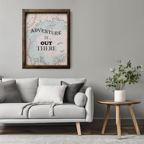 Posterizer 1 pcs-adventure is out there-Inspirational Wall Art-Holiday Poster Collection-Map Art-Decor for Beach House- UNFRAMED Wall Art...