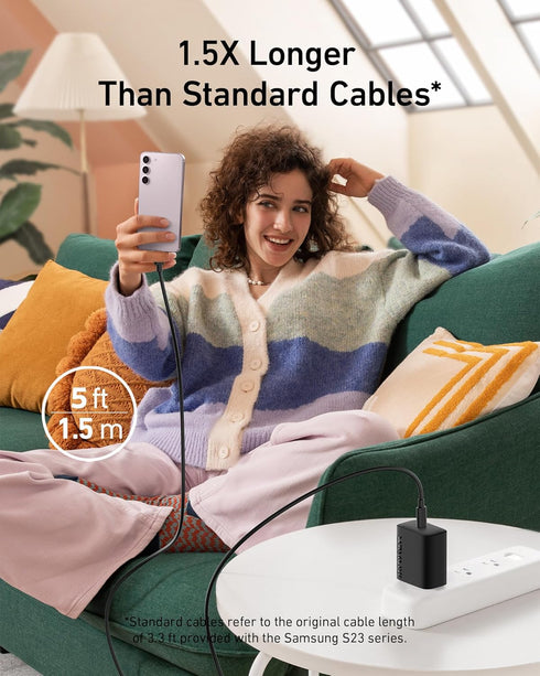 Anker 25W USB-C Super Fast Charger, Anker Charger (Non-Foldable) with USBC Cable, Supports PPS Fast Charging for Samsung Galaxy S23 Ultra/S23+/S23...