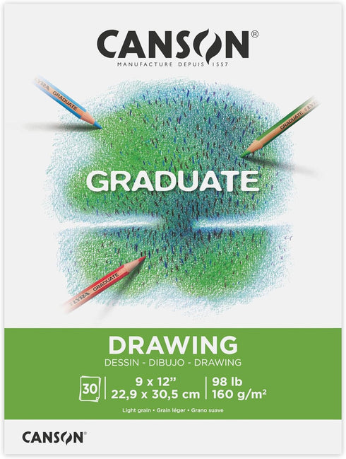 Canson Graduate Drawing Pad, Foldover, 9x12 inch, 30 Sheets | Artist Paper for Adults and Students - Drawing, Sketching and Art Journaling...