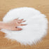Molain Faux Fur Chair Pad 12 inch Round Cover Seat Cushion Pad Carpet Mat Soft Fluffy Area Rug for Seat Pad Couch Pad,Photographing Background of ...