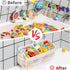 Original Two Compartment Easy-access Mesh Bath Toy Organizer for Bath Tub with Large Openings Quick Drying Cute Toddler Bath Toy Storage Holder fo...
