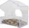 Perky-Pet 345 Clear Outdoor Window Bird Feeder with Strong Suction Cups – 1/2 Lb Seed Capacity...