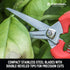 Corona FS 3214D ComfortGEL Leaf & Stem Micro Snips, Pack of 1, Orange...