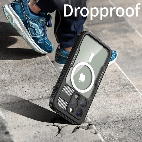 for iPhone 14 Pro Case Waterproof, Built-in Screen Protector Full-Body Rugged Sealed Cover Shockproof Dustproof Waterproof Case for iPhone 14 Pro ...