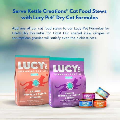 Lucy Pet Products Kettle Creations Sardine and Tuna Cat Stew Recipe in Gravy 2.47oz, Green (LPPFFLW403)...
