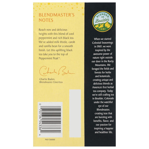 Celestial Seasonings Peppermint Peak Black Tea, 20 Tea Bags...