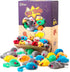 CHIWAVA 60PCS 4.1'' Furry Cat Toy Mice Rattle Small Mouse Kitten Interactive Play Assorted Color...