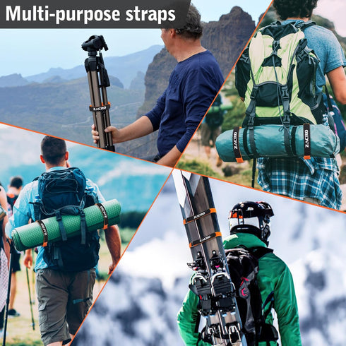 Zacro Bike Rack Straps, 4 PCS Adjustable Bike Wheel Strap with Upgraded Gel Grip & Stonger Metal Buckle, 24/31.5 Inches Anti-Slip Bicycle Tire Sta...