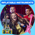 12 Pcs Inflatable Instruments,Inflatable Rock Star Toy Set,Inflatable Guitar,Blow up Guitar Inflatable Saxophone Inflatable Microphones Bass Lute ...