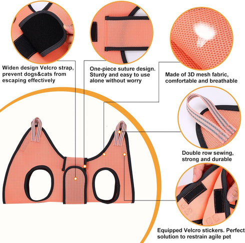 Dog Grooming Hammock Harness, XS Pet Grooming Harness for Puppy Small Dogs,Dog Nail Trimming Hammock with Nail Clippers,Dog Grooming Sling Holder ...