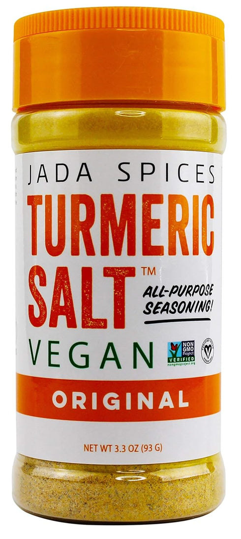 JADA Spices Turmeric Salt Spice and Seasoning - Vegan, Keto & Paleo Friendly - Perfect for Cooking, BBQ, Grilling, Rubs, Popcorn and more - Preser...