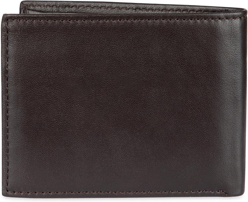 Tommy Hilfiger Men's Leather Wallet - Thin Sleek Casual Bifold with 6 Credit Card Pockets and Removable ID Window, British Brown...