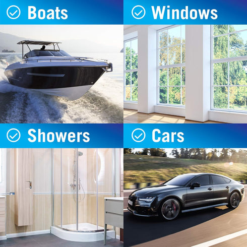 Silicone Car Window Squeegee for Boat Windshields, RVs, and Auto Cleaning, Water Blade Wiper and Cleaner for Glass, Mirrors, and Shower Doors...