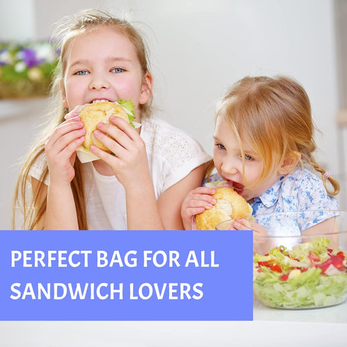 Reusable Plastic Bread Bags for Homemade Bread - 8x12 100 Pack Clear Bread Bag with Ties For An Airtight Moisture-free Preservation and Storage- S...