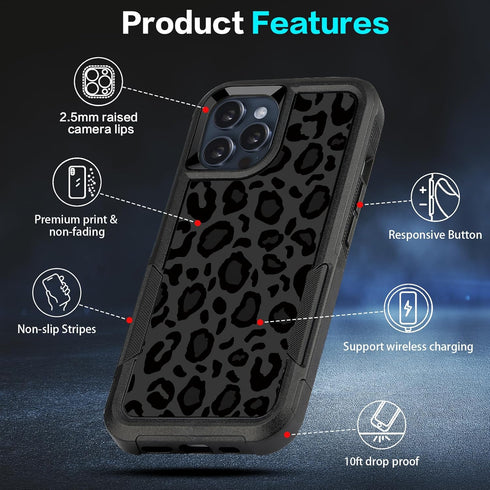 [5 in 1 for iPhone 15 Pro max Case,with 2 Pack Screen Protector + 2 Pack Camera Lens Protector,Heavy-Duty Tough Rugged Lightweight Slim Shockproof...