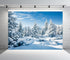 BELECO 5x3ft Fabric Winter Snow Forest Backdrop Majestic White Xmas Tree Wintry Scene Alps Photography Backdrop for Christmas New Year Event Party...