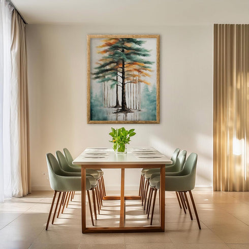 Posterizer 1 pcs- trees and jungle-nature scene style 3-Landscape & Nature Art-Floral Botanical Art- Decor for Home & Office- unframed wall art...