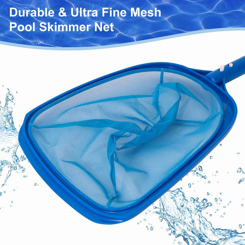2 Pack Pool Skimmer Net, Durable Fine Mesh Pool Net Skimmer with Semi-deep Netting bag, Professional Pool Nets for Cleaning, Swimming Pool Leaf Sk...