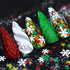 Christmas Nail Art Glitters Sequins 3D Snowflake Christmas Tree Nail Sequins for Acrylic Nail Supplies Xmas Winter Nail Decals for for Women Nail ...
