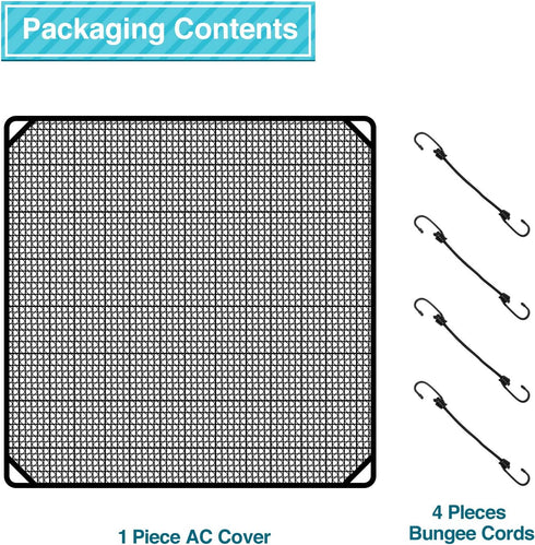 Coarbor 36"x36" Outdoor AC Unit Cover Mesh Outside Air Conditioner Compressor Condenser Defender Cover Dog Playpen Cover with 4 Bungee Cords...