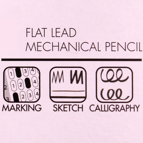 Art B&P Flat Lead 1.8 mm Holder Pen Mechanical Pencil for Draft Drawing, Art Sketching/ Calligraphy/Marking (1.8 mm 2B Leads-24 Leads) Graphite Le...