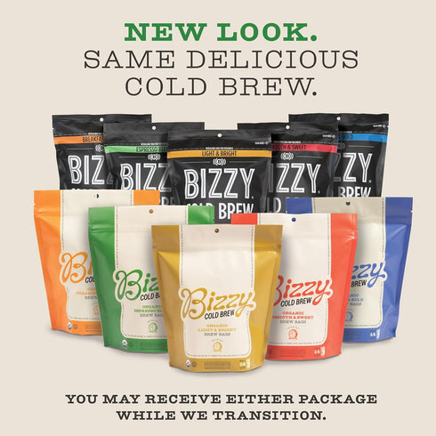 Bizzy Organic Cold Brew Coffee | Light & Bright Blend | Coarse Ground Coffee | Light Roast | Micro Sifted | Specialty Grade | 100% Arabica | Brew ...