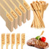 Soaoo 500 Pcs 3.5" Assorted Bamboo Wood Steak Markers Steak Temperature Sticks Meat Doneness Picks Bamboo Paddle Skewers Sticks for BBQ Barbecue P...