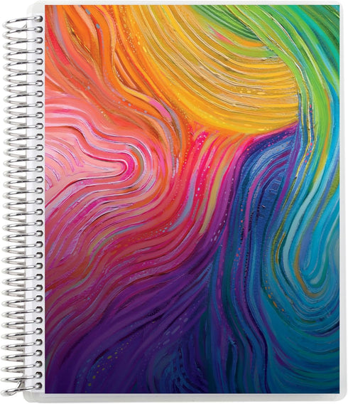 Erin Condren 7"x9" Dot Grid Platinum Spiral Notebook. Evolve Cover Design. 160 Dot Grid Pages, 5 mm, for Dot Journaling, Art, List-Making. 80 Lb. ...