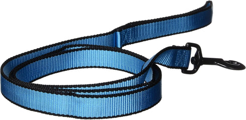Hamilton Pet & Equine Hamilton SLO 6 NEBLBK Single Thick Dog Leash with Trim, 1" x 6', Neon Blue...
