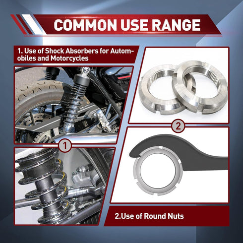 WOOSTAR Rear Shock Spanner Wrench for 45-52mm Round Nut...