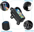 Bike Phone Bag Bike Front Frame Bag Waterproof Bicycle Phone Handlebar Holder Case Bicycle Pouch Sensitive Touch Screen Compatible Below 6.5"(Blac...