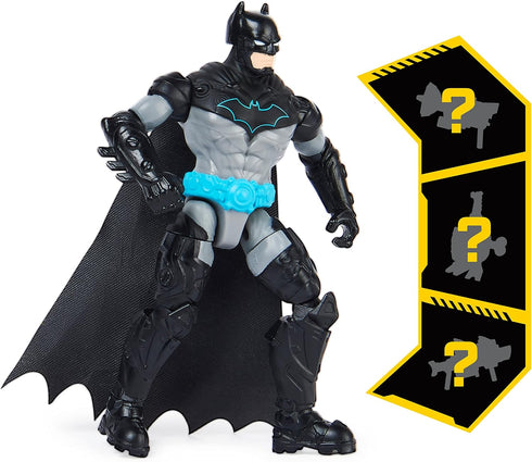 Batman 4-inch Bat-Tech Batman and King Shark Action Figures with 6 Mystery Accessories, for Kids Aged 3 and up...