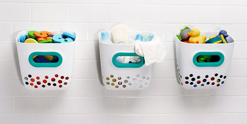 OXO Tot Bath Toy Bin, Teal, 1 Count (Pack of 1)...